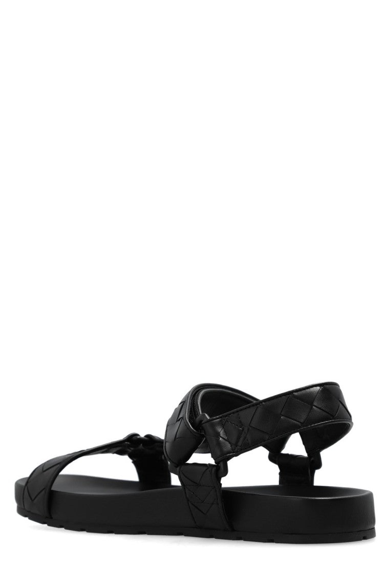 Bottega Veneta Open-Toe Brown Calfskin Sandal With Minimalist Design