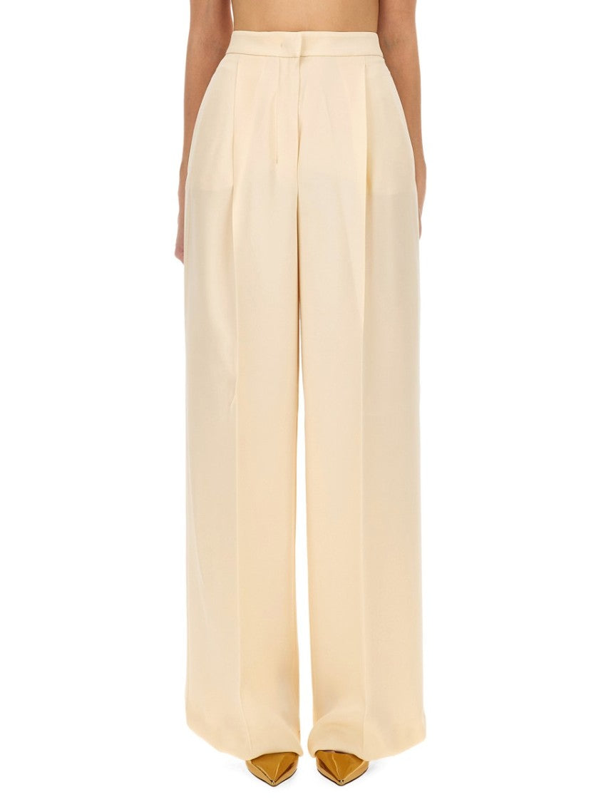 Max Mara Silk Pants With Regular Fit And Refined Drape