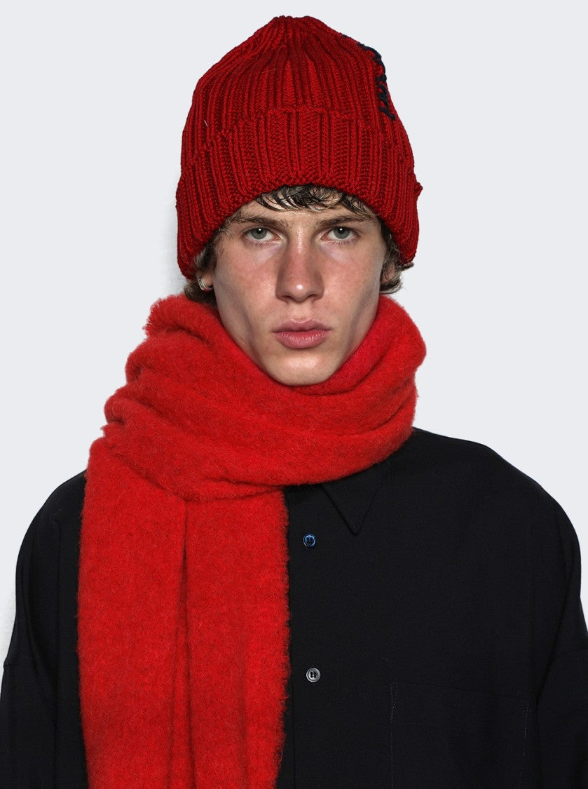 Marni Ribbed Beanie Hat With Folded Cuff