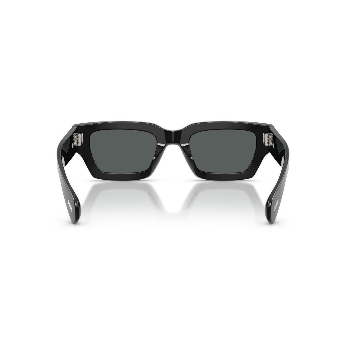 Oliver Peoples Rectangular Black Acetate Sunglasses With Wide Arms