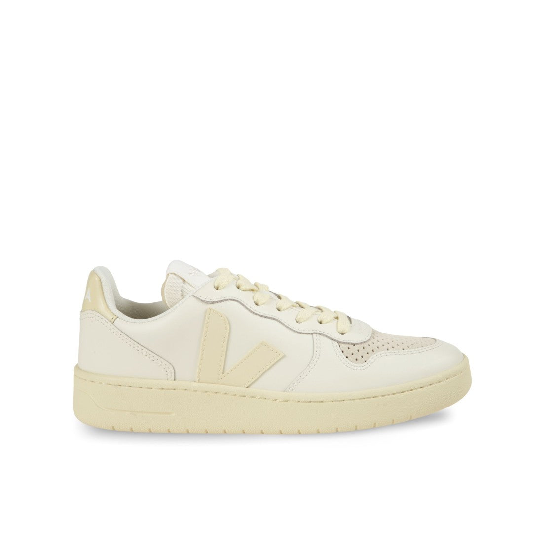 Veja Minimalist V-10 Sneakers With Leather