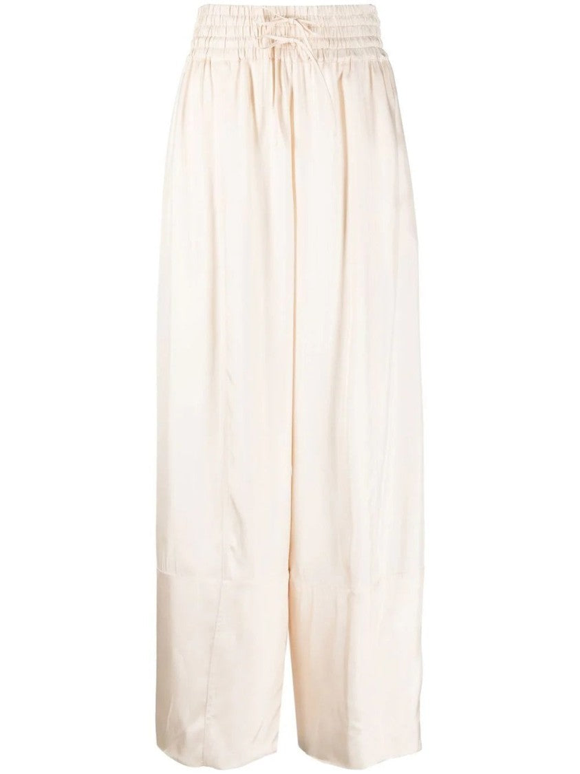 Jil Sander Relaxed-Fit Wide Leg Trousers With Drawstring Waistband