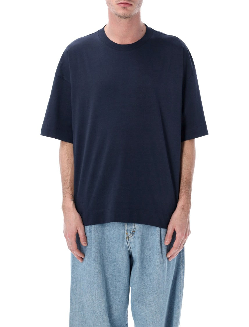 Dries Van Noten Navy Crew Neck Oversized T-Shirt