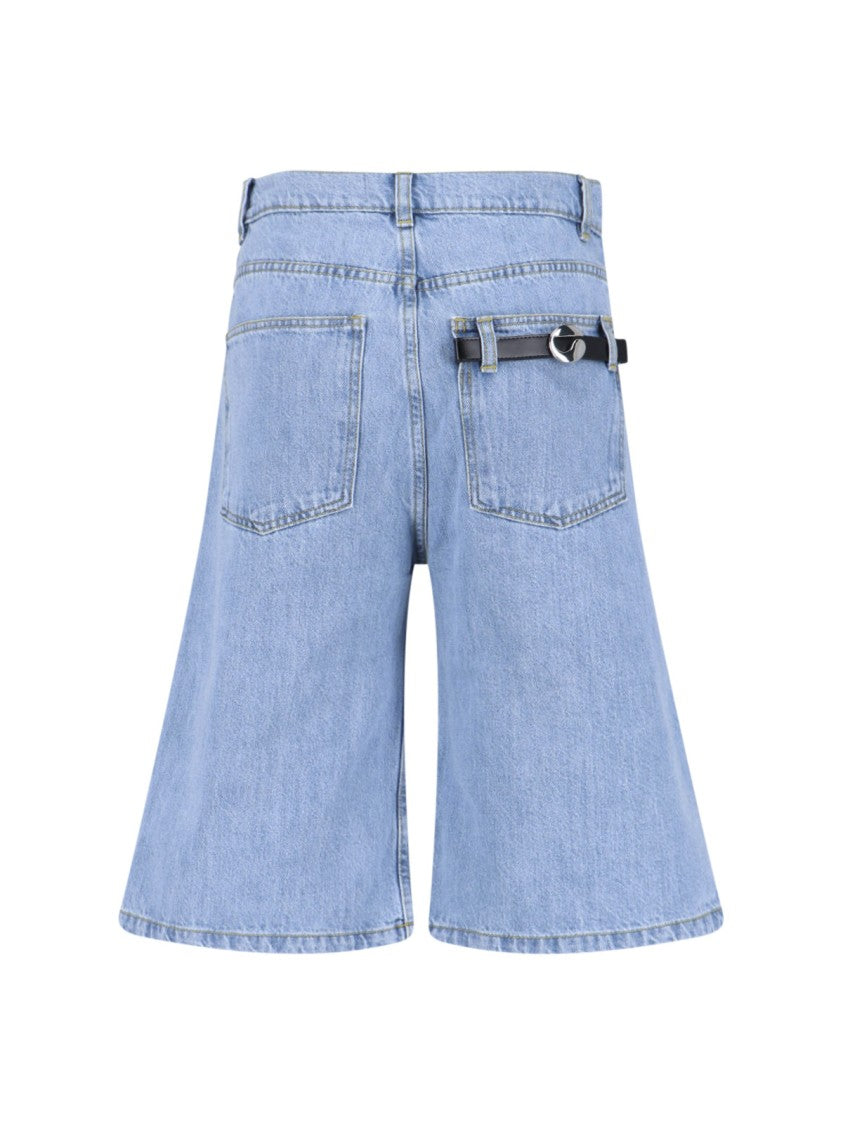 Coperni Denim Shorts In Light Blue Cotton