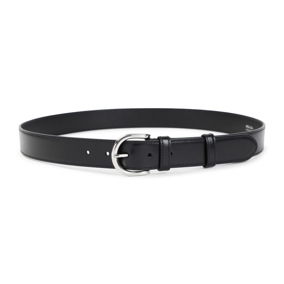 Prada Black Calf Leather Belt