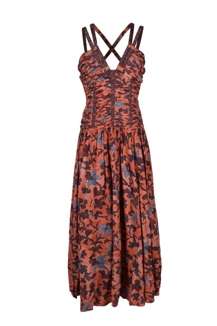 Ulla Johnson Brown/Orange Silk Dress's