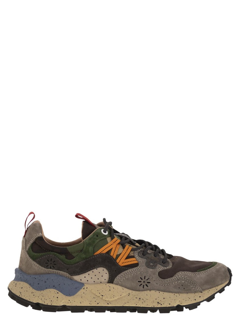 Flower Mountain Yamano 3 - Sneakers In Suede And Technical Fabric