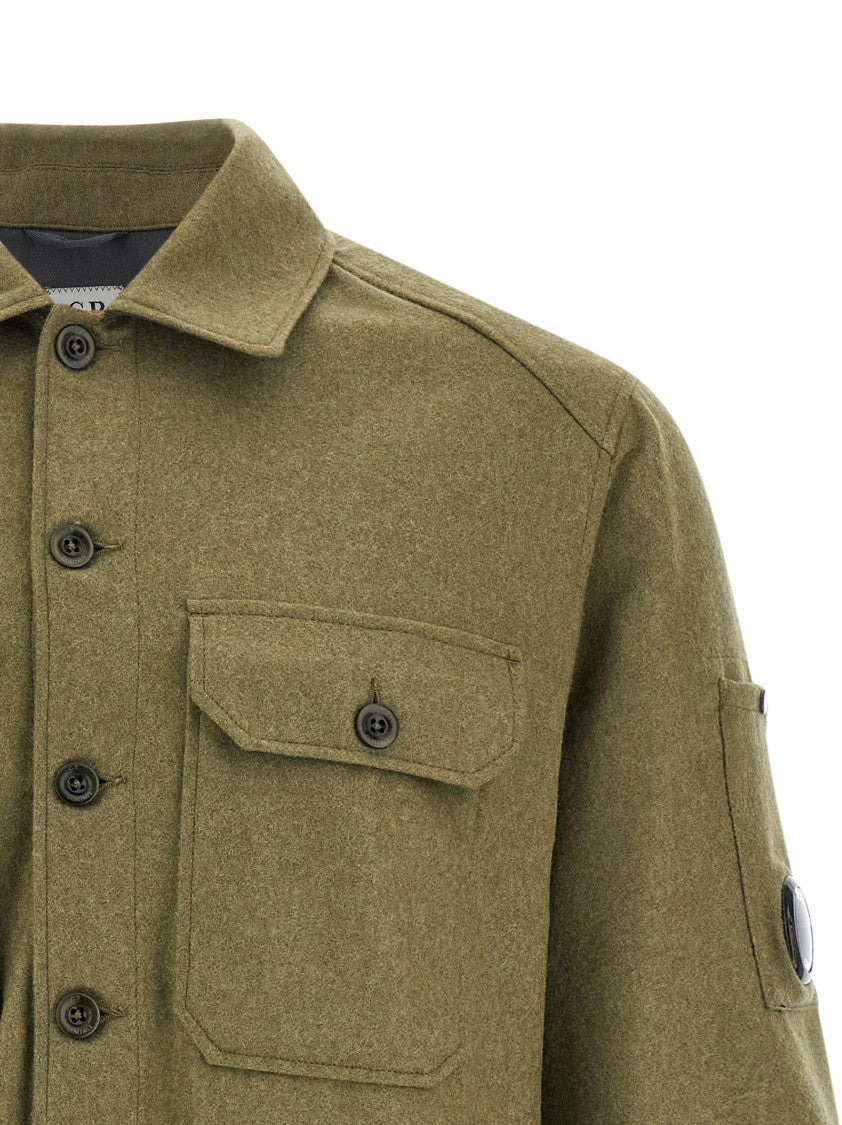 C.P. Company Unlined Wool Overshirt With Shirt Collar