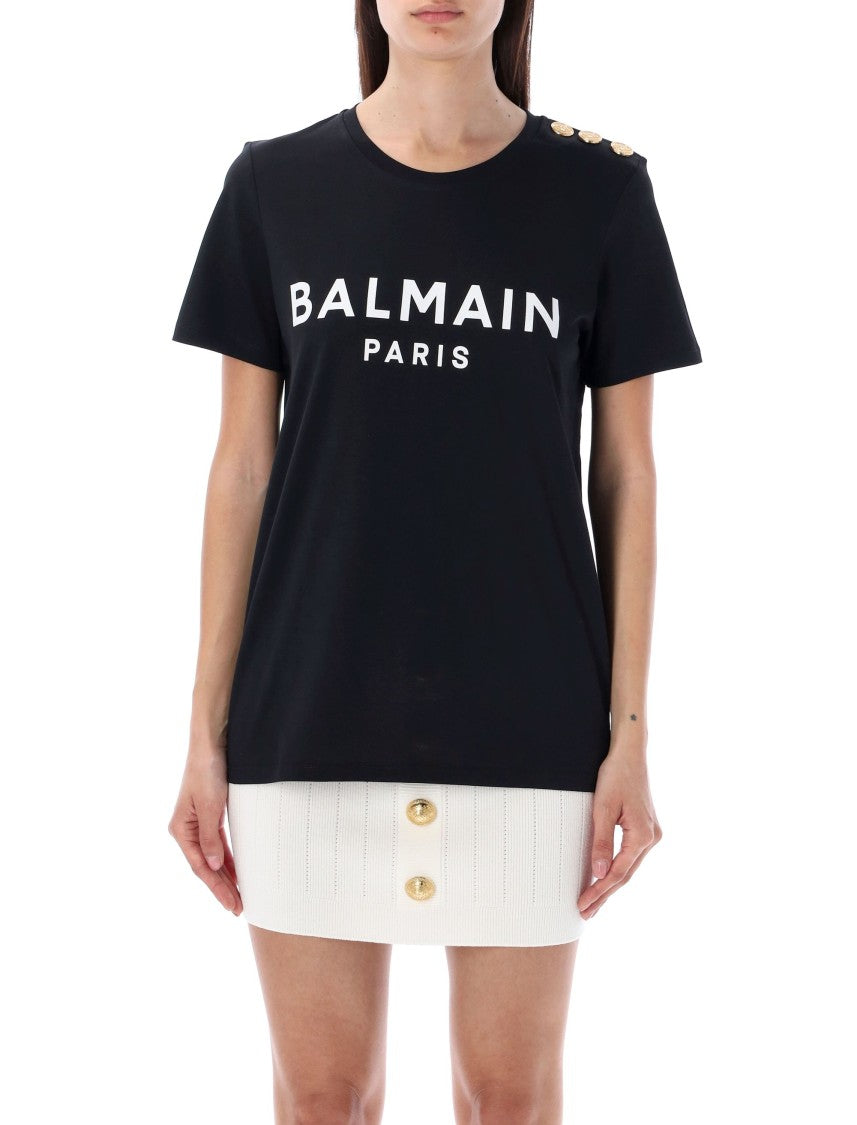 Balmain 3 Btn Logo Tshirt