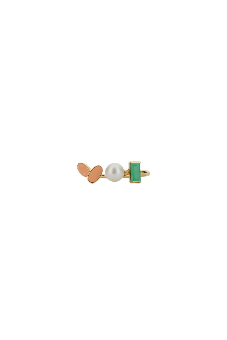 Aliita Pale Pink Petalos Flor Ring