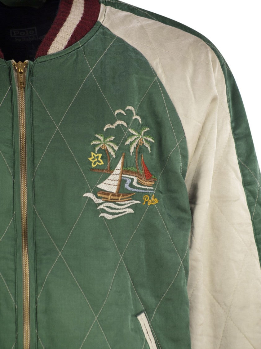 Polo Ralph Lauren Embroidered Satin Jacket