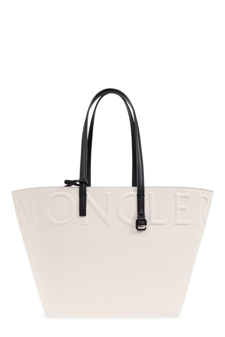 Moncler White Minimalist Handbag With Structured Silhouette