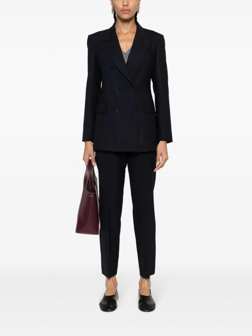 P.A.R.O.S.H. Mid Rise Cropped Straight Leg Wool Pants