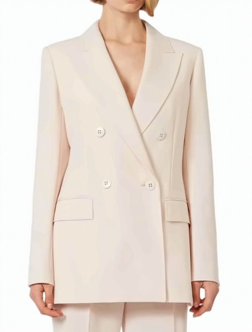 Max Mara Double Breasted Peak Lapel Blazer