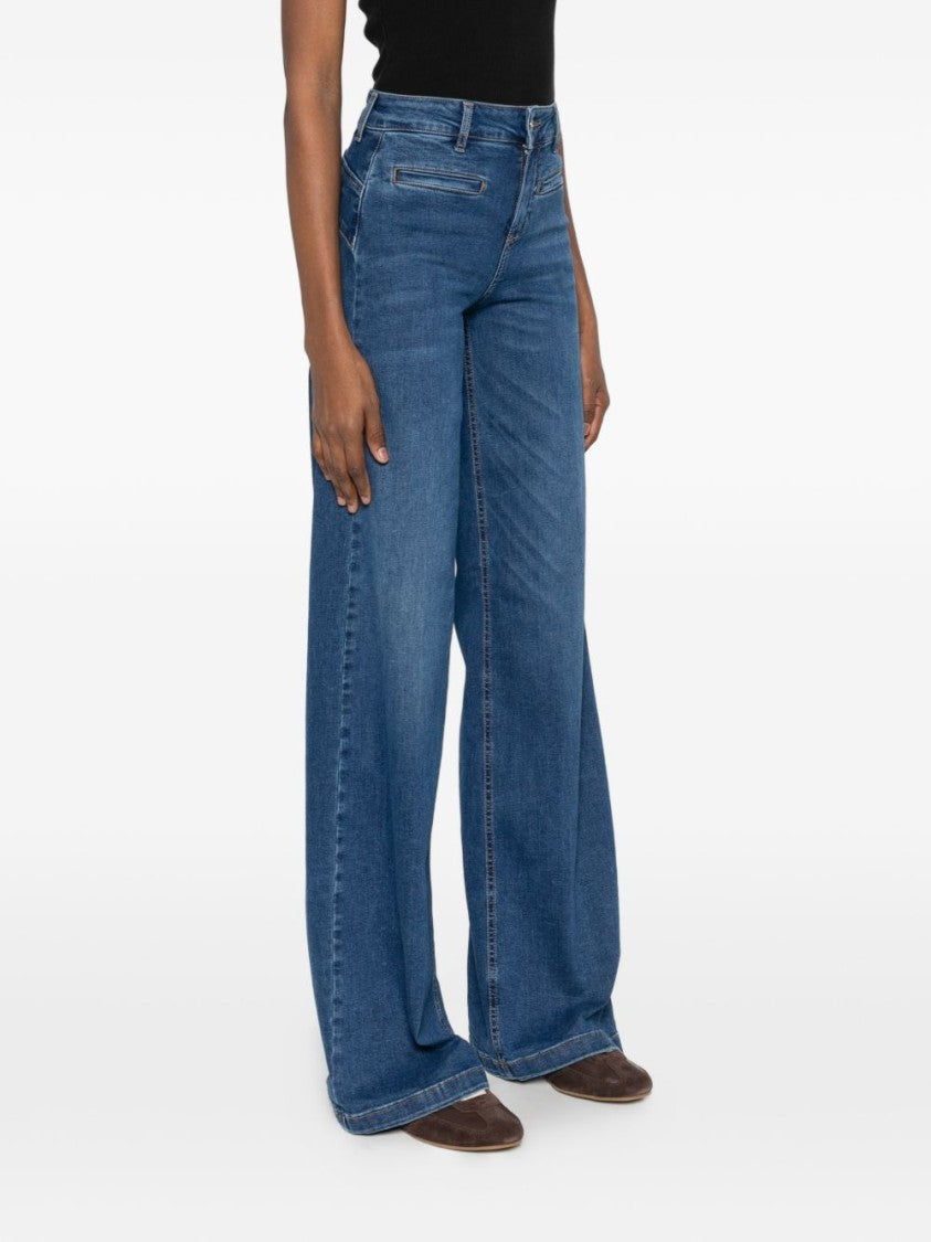 Liu Jo Wide-Leg Stretch Denim Jeans With High Waist