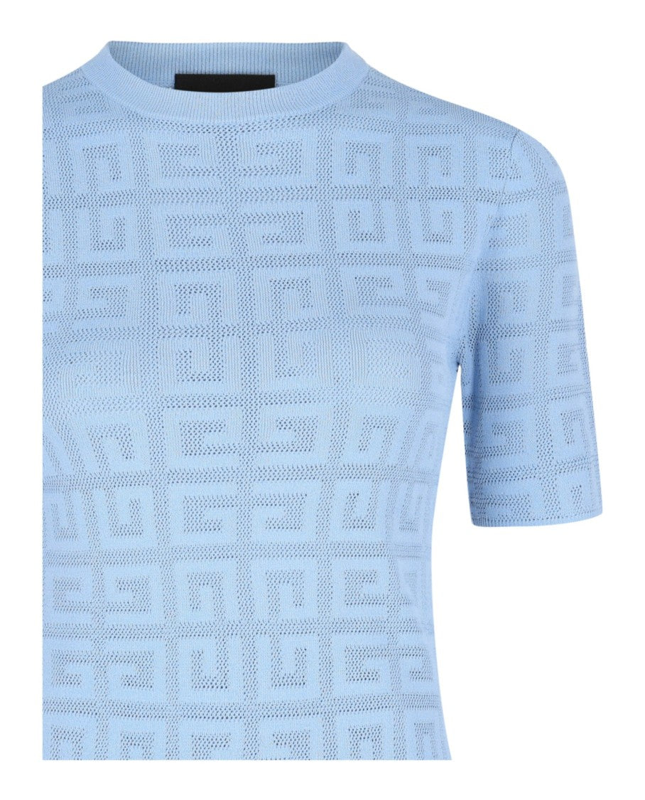 Givenchy 4G Monogram Short-Sleeve Knit Top
