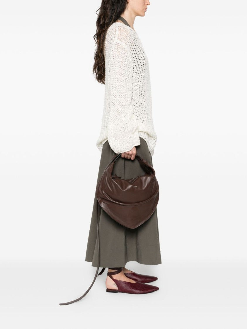 Federico Cina Shoulder Bag In Smooth Calfskin Leather