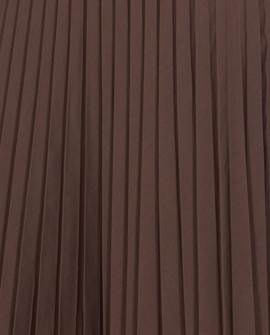 Mm6 By Maison Margiela Pleated Midi Skirt – Brown