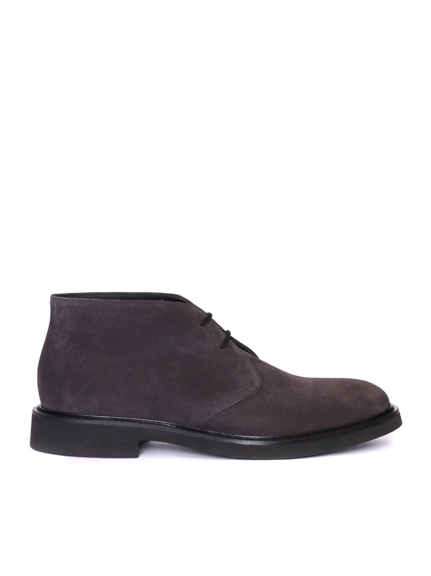 Doucal's Chukka (Gm) Anthracite Mink With Black Finish