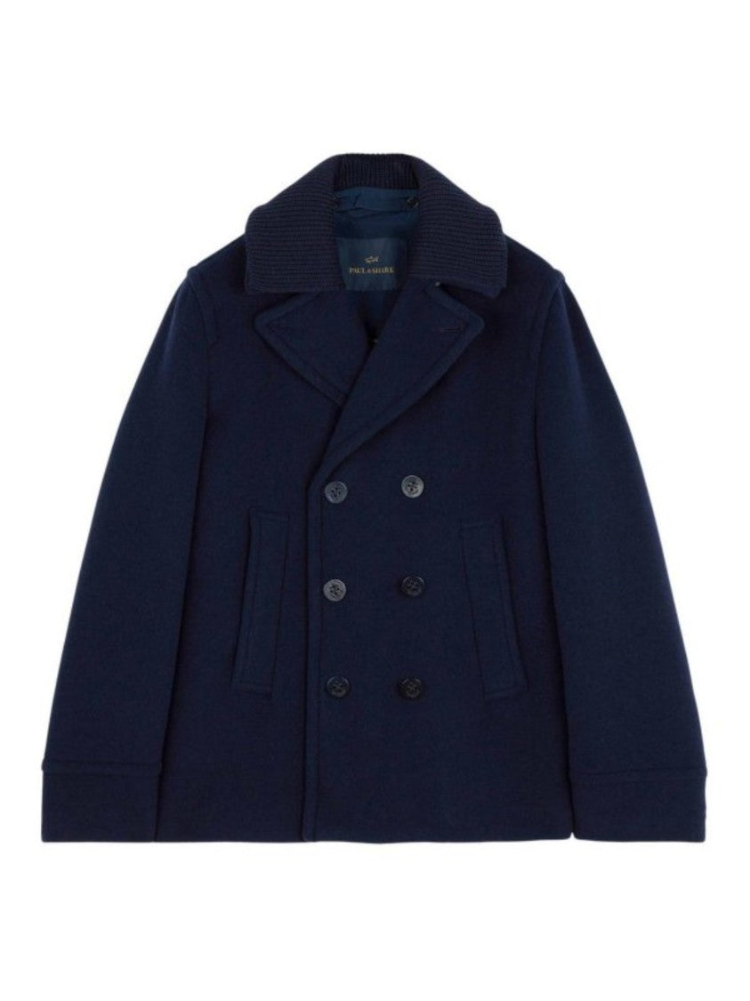Paul & Shark Double-Breasted Wool Peacoat