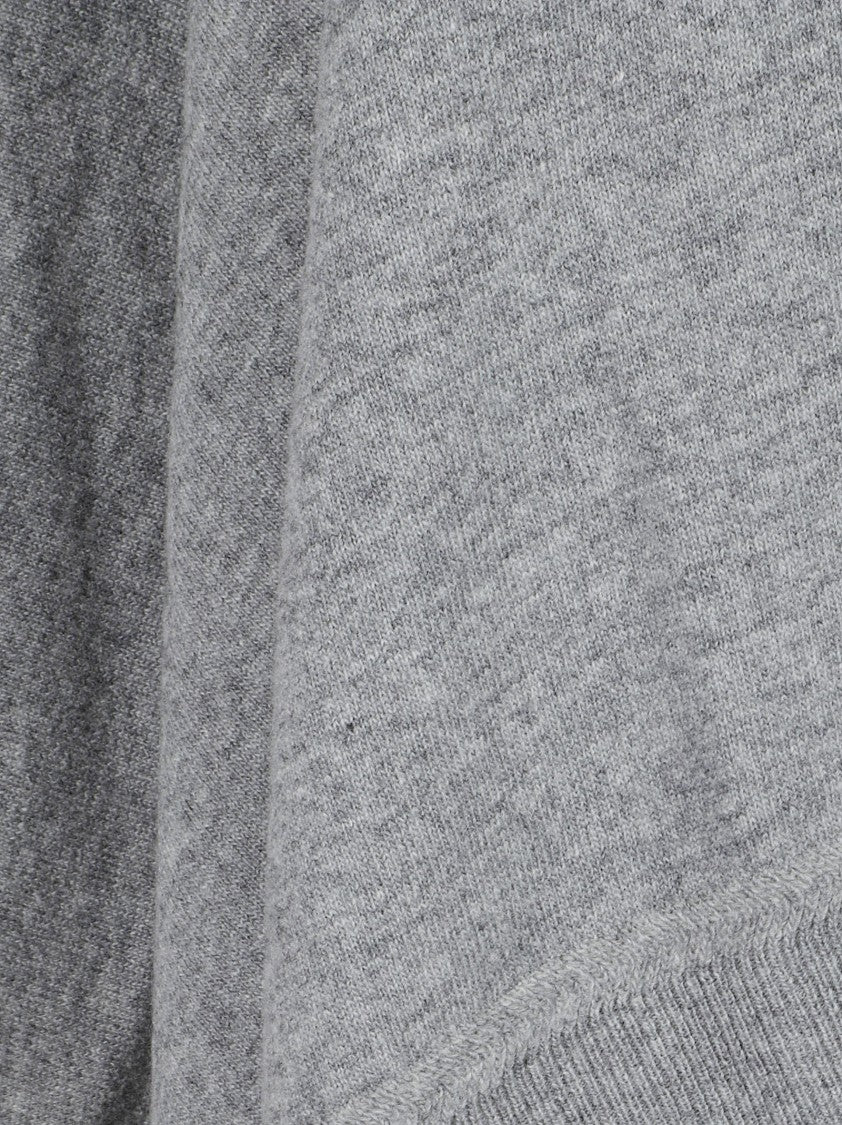 Jil Sander One-Sleeve Asymmetrical Cape Top In Soft Knit