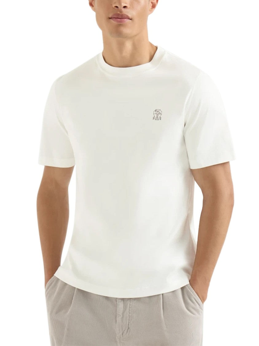 Brunello Cucinelli Girocollo Con Stampa Crewneck T-Shirt