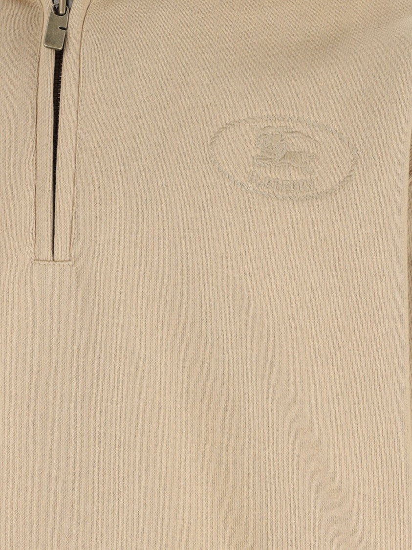 Burberry Zip Polo "Check" – Beige