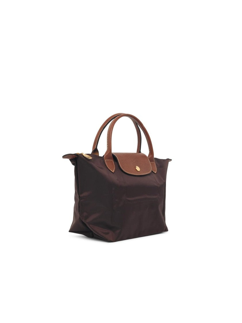 Longchamp Compact Rectangular Bag With Double Handles And Signature Flap