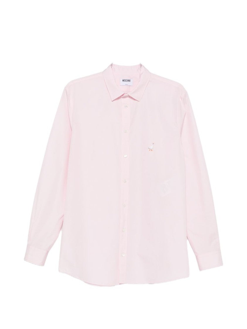 Moschino Embroidered Silk-Nylon Shirt - Light Pink