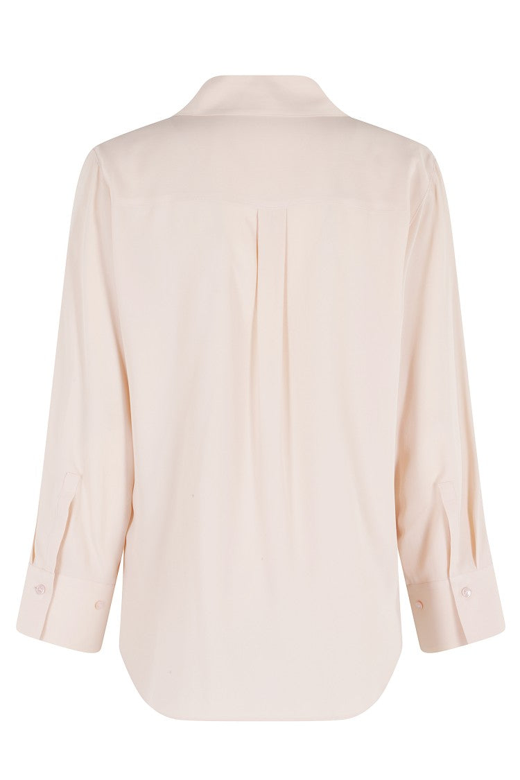 Seventy Pink Polo Button-Cuffs Acetate-Blend Blouse