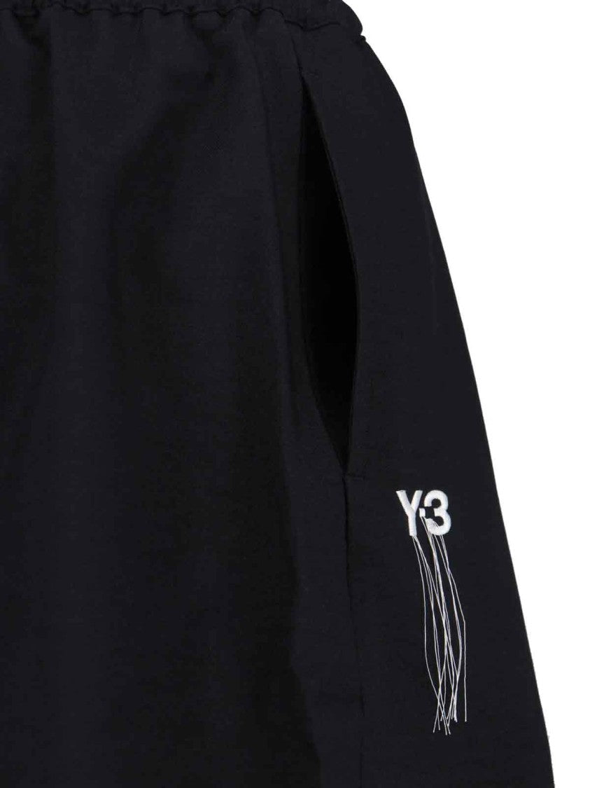 Y-3 Sports Shorts In Black Recycled Fabric, Elasticated Mid-Rise
