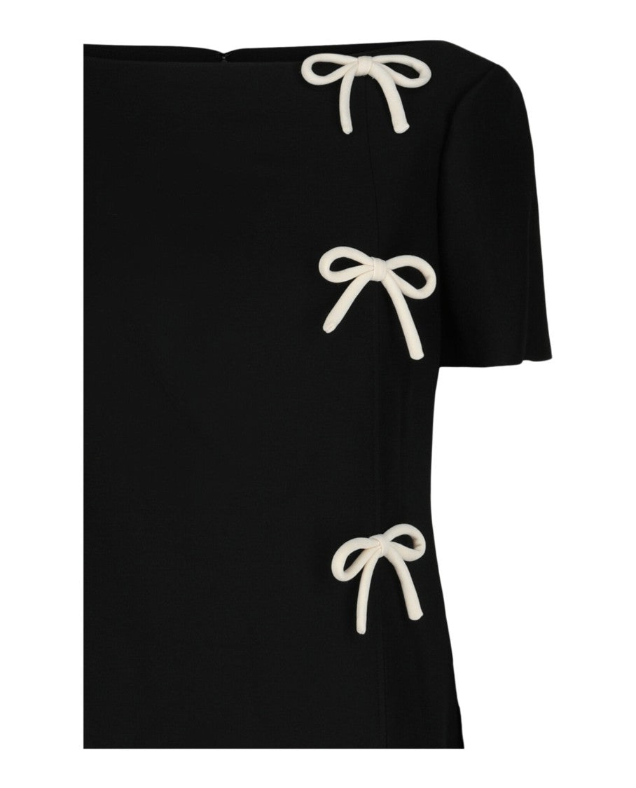 Valentino Crepe Bow Mini Dress