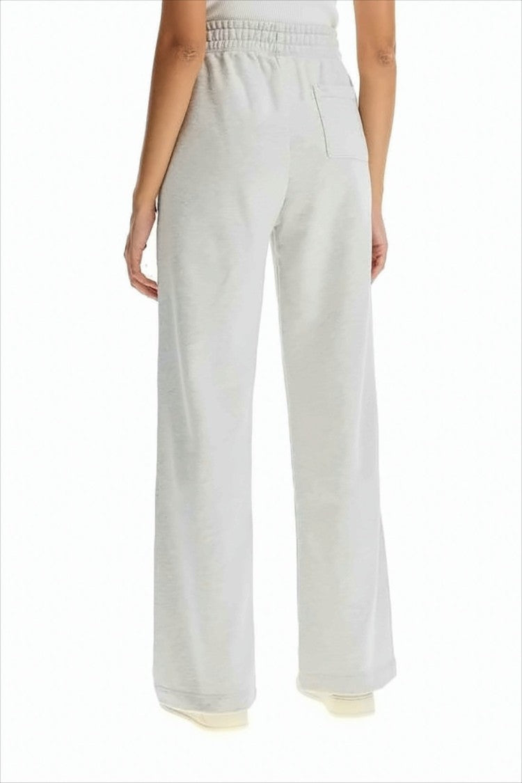 Maison Kitsuné Relaxed Wide-Leg Pants With Drawstring And Heathered Texture