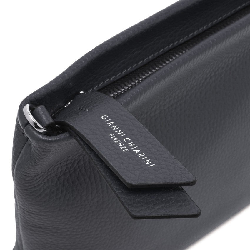 Gianni Chiarini Hammered Leather Clutch With Chain Strap