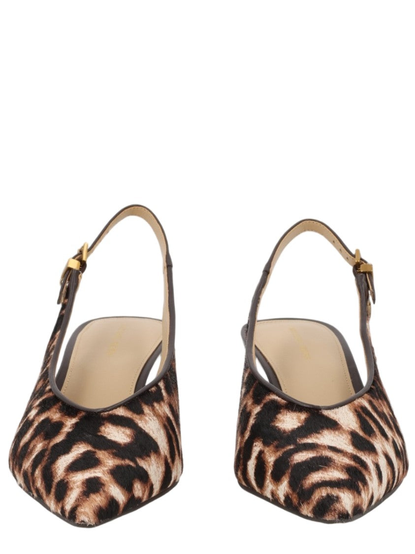 Michael Michael Kors Multicolor Animal Print Slingback Leather Pumps
