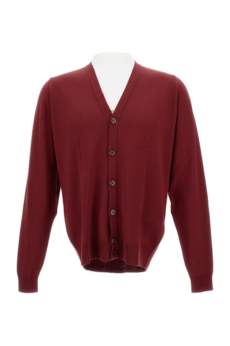 John Smedley Extra-Fine Merino Wool Cardigan With V-Neck Design