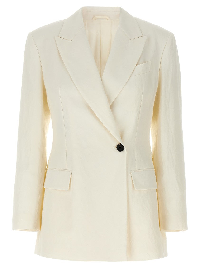 Brunello Cucinelli Double-Breasted Viscose Blend Blazer