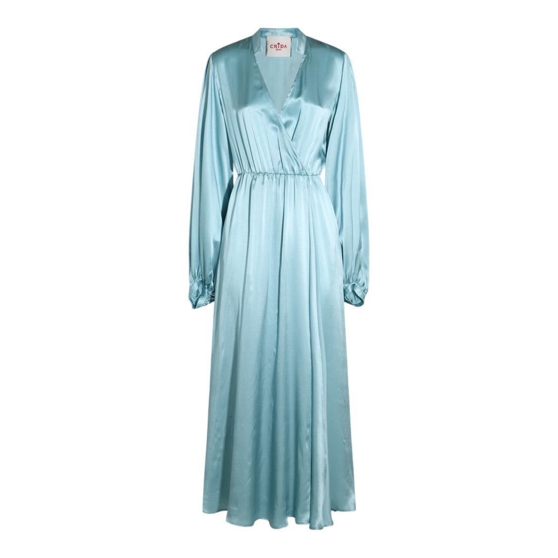 Crida Silken Maxi Dress With Wrap Bodice And Elegant Silhouette