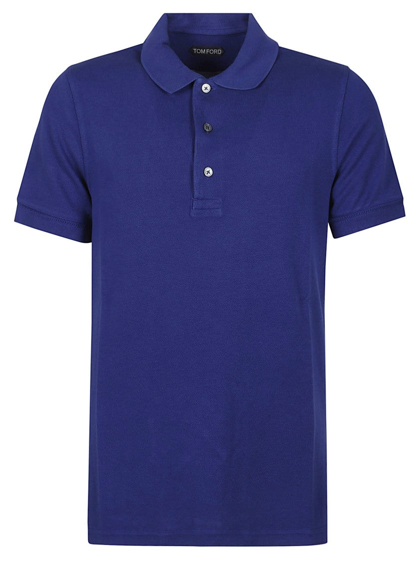 Tom Ford Tailored Blue Lyocell Polo Shirt