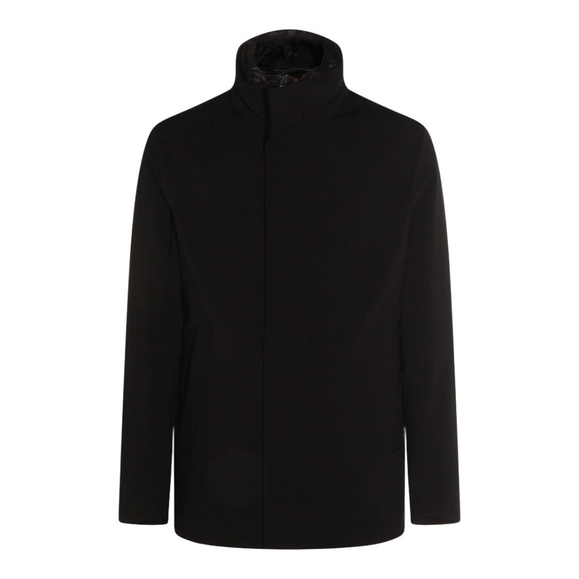 Montecore Black Coat With High Collar
