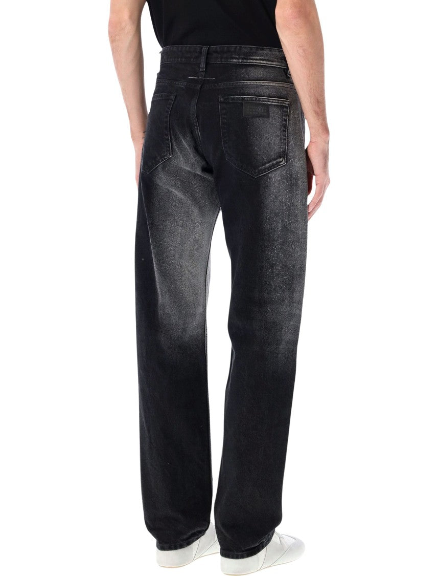 Mm6 By Maison Margiela Faded Straight-Leg Jeans