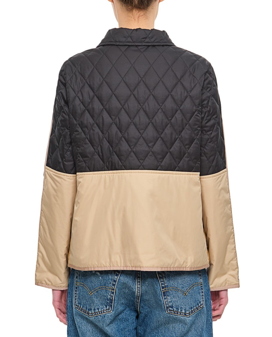 Fay Boxy Quilted Jacket With Color-Blocked Design