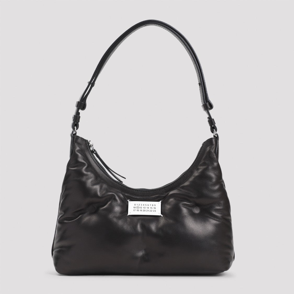 Maison Margiela Glam Slam Small Black Lamb Leather Hobo Bag