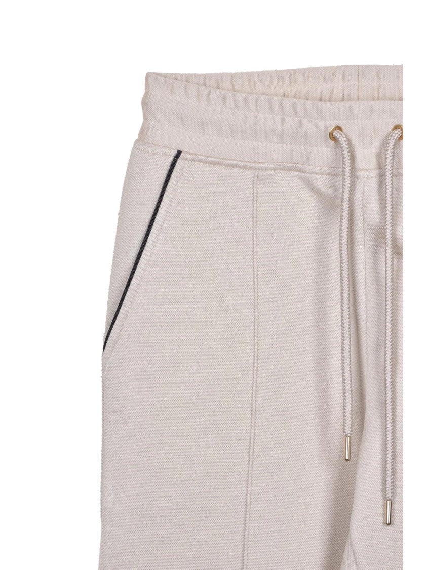 Eleventy Eleventy Cotton Silk Elastane Trousers - Beige