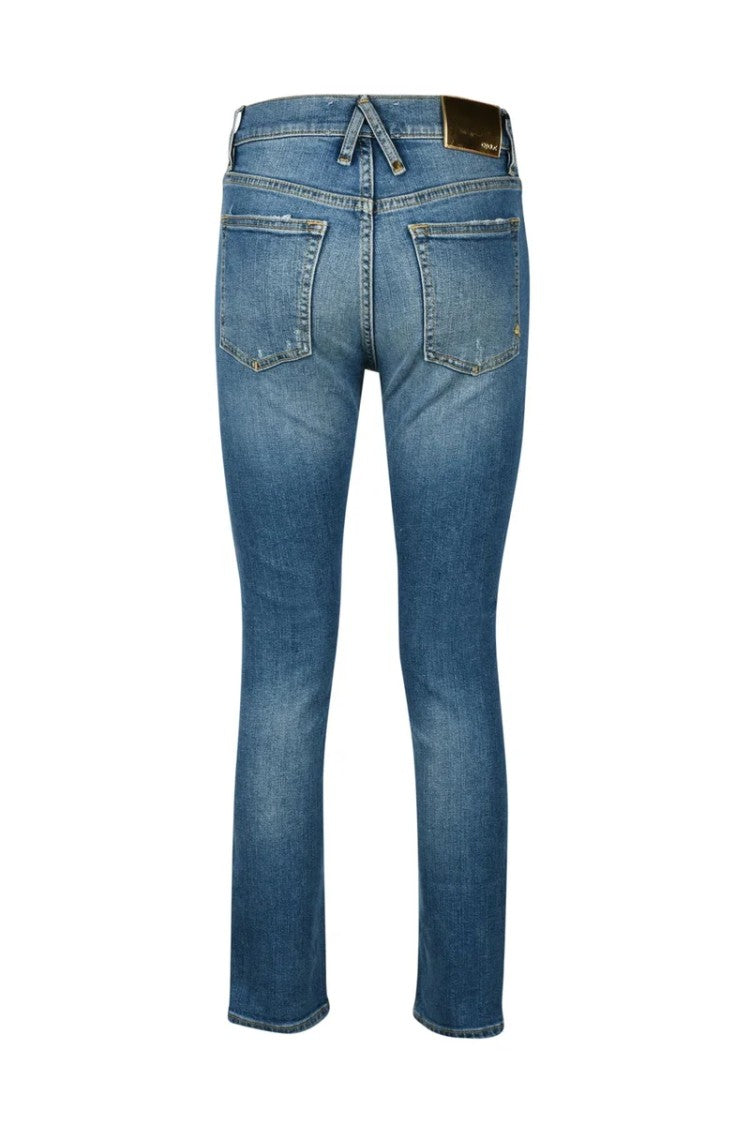 Cycle Blue Mid-Rise Denim Jeans
