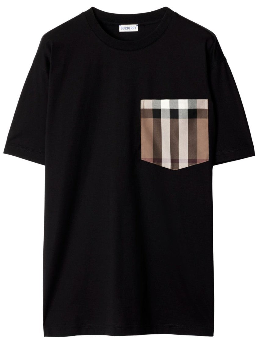 Burberry Black Cotton T-Shirt