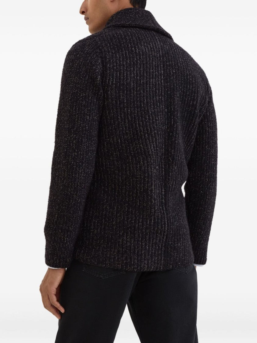 Brunello Cucinelli Textured Knit Double-Breasted Jacket