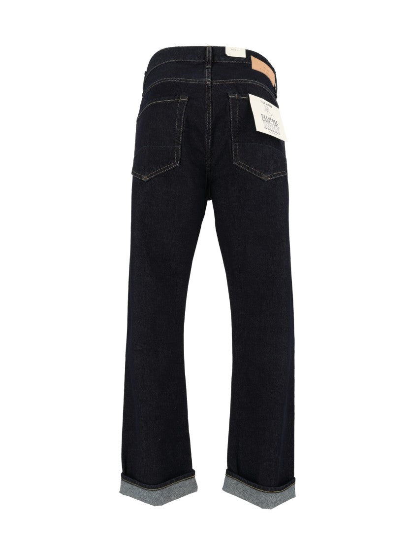 Tela Genova Rodolfo Straight-Leg Blue Denim Jeans