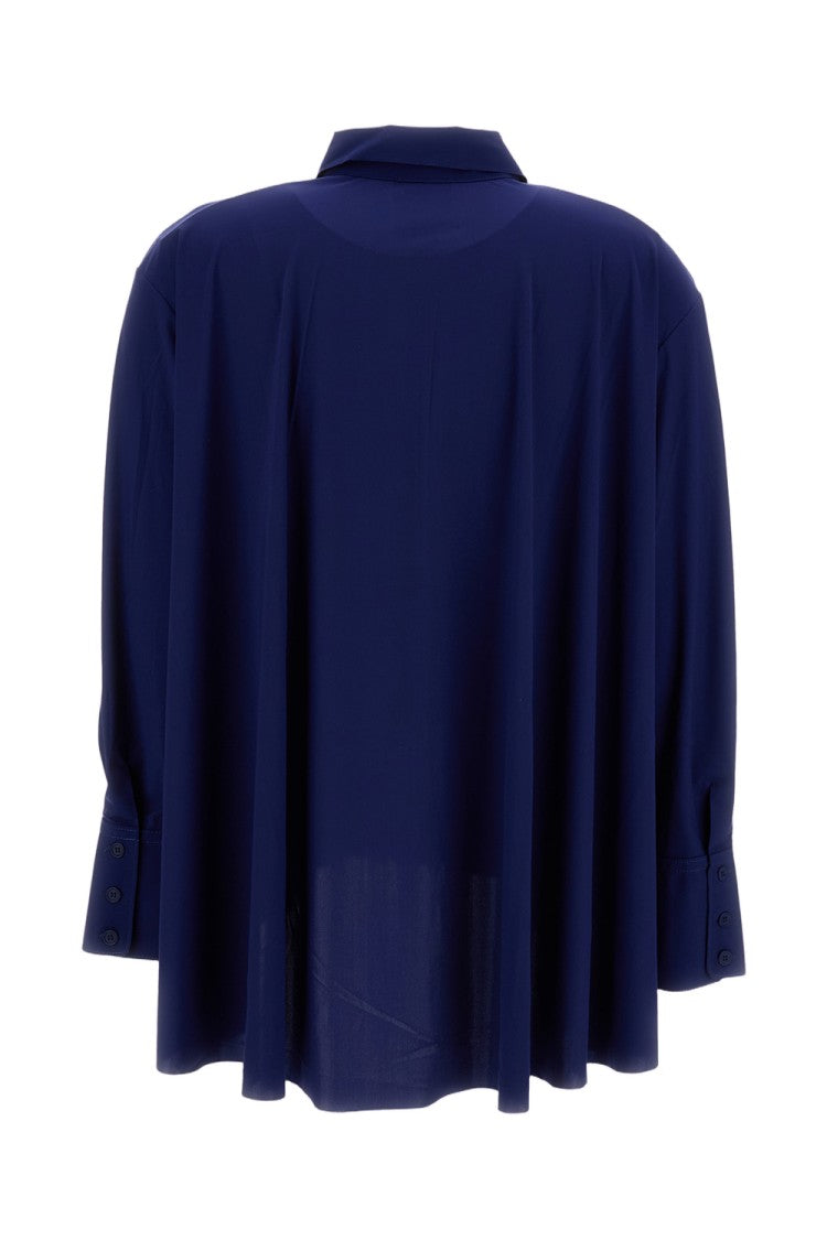 Irie' Tailored Blue Shirt With Button-Down Front