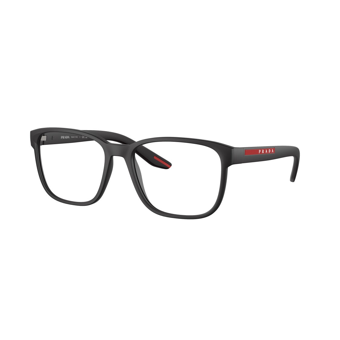 Prada Linea Rossa 0Ps 06Pv Matte Black Rectangular Nylon Sunglasses